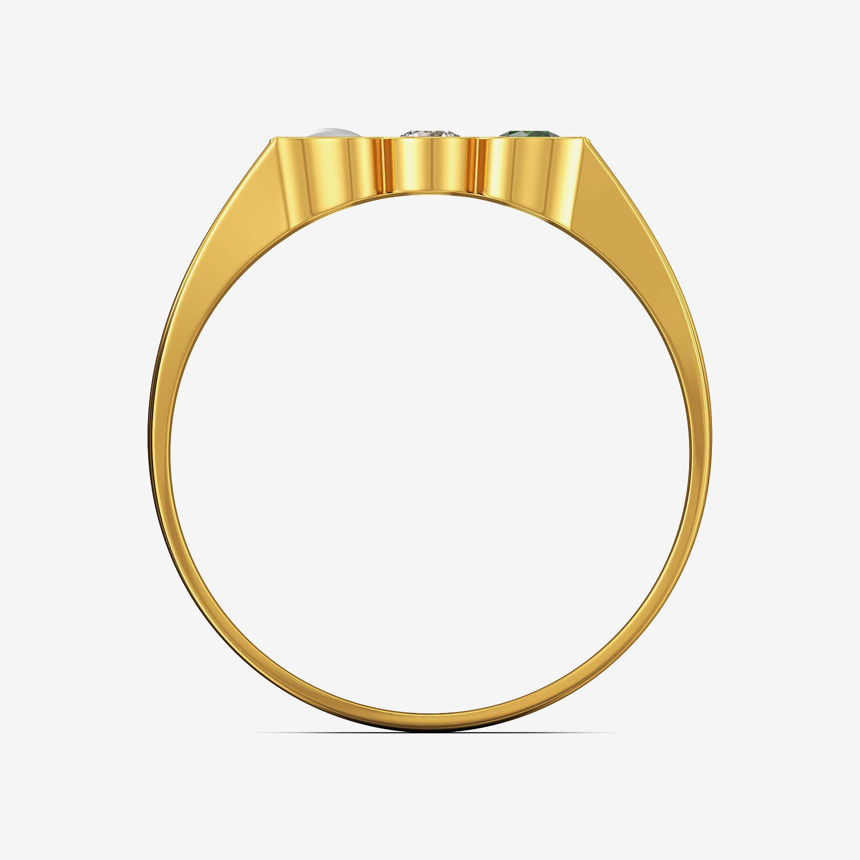 Brilliant Blessings Navratna Gold Ring image
