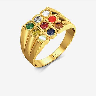 Brilliant Blessings Navratna Gold Ring alternate view 1