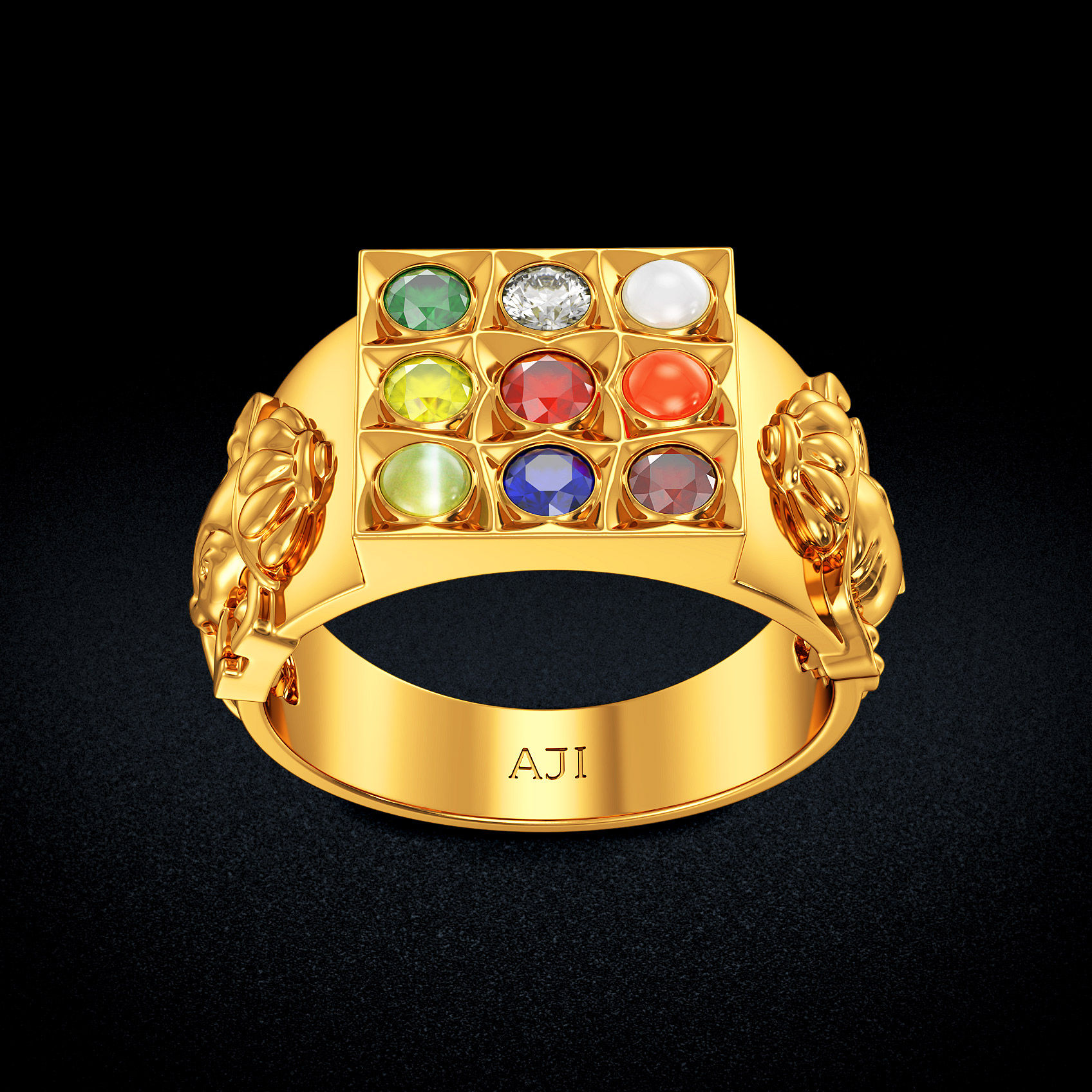 Eternal Navratna Mens Ring image