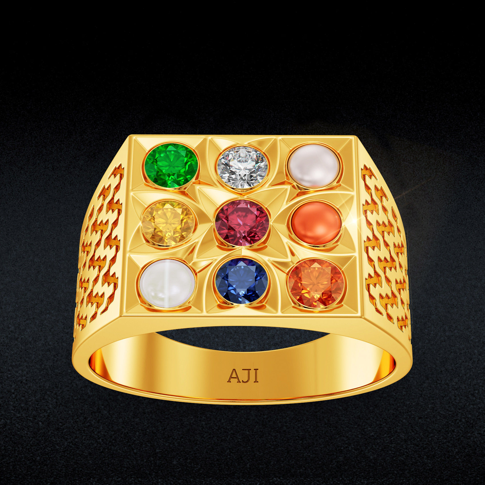 Heritage Mens Navratna Ring image