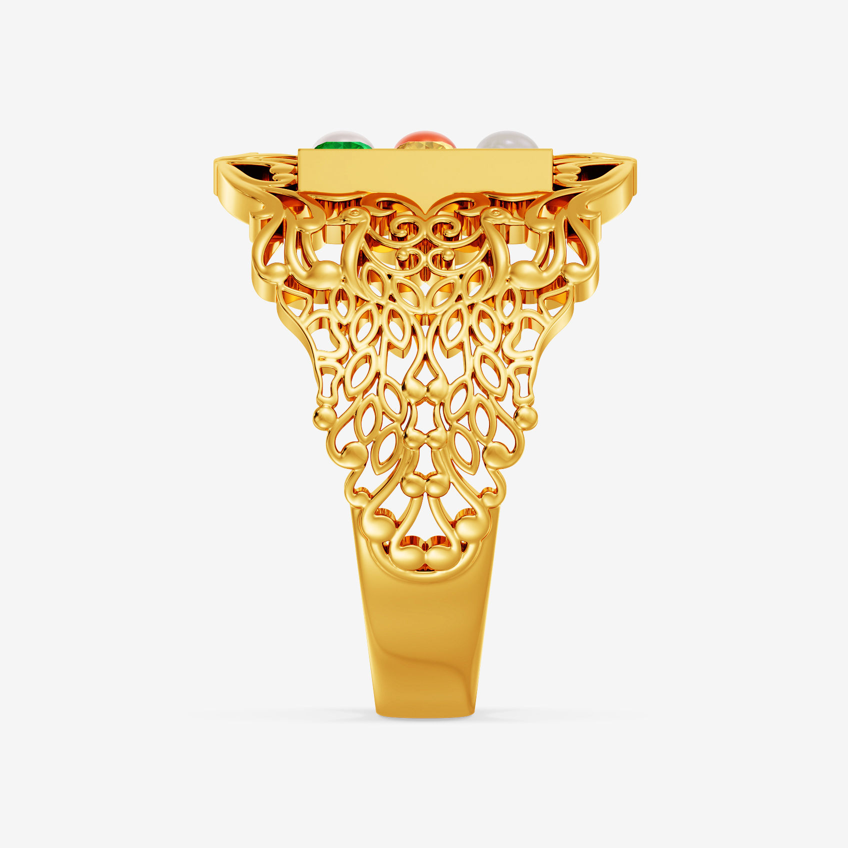 Grand Mens Navratna Ring alternate view 2