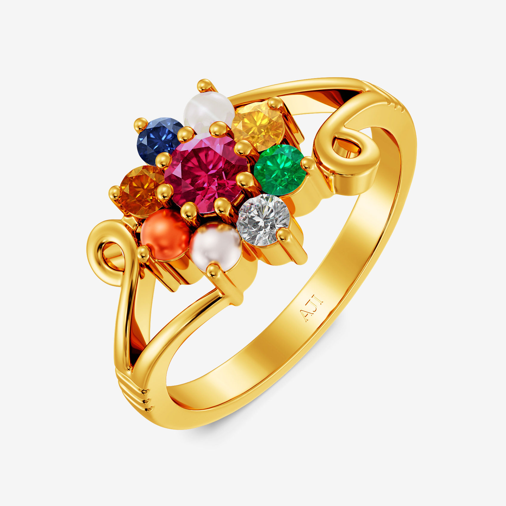 Bloom Splendor Navratna Ring