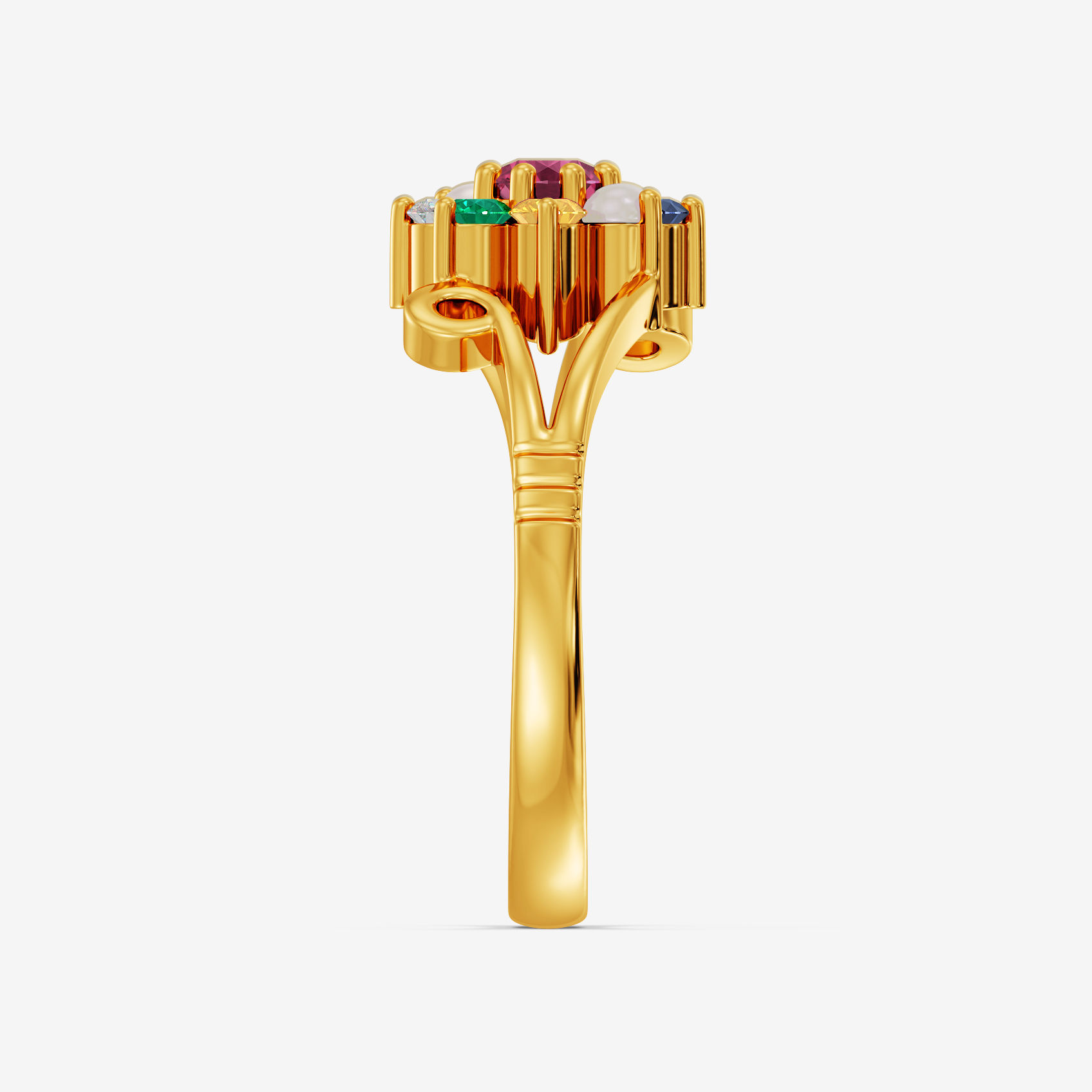 Bloom Splendor Navratna Ring alternate view 2