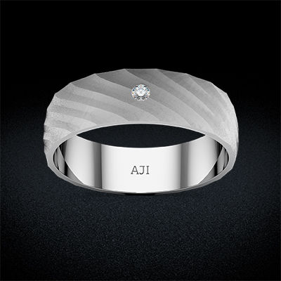 Shaggy Cuts Mens Platinum Ring alternate view 2