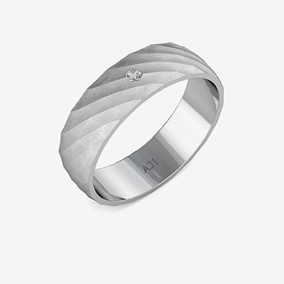 Shaggy Cuts Mens Platinum Ring alternate view 1