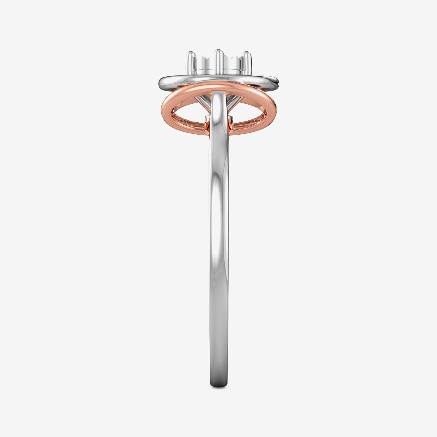 Elegant Floral Platinum Ring alternate view 3