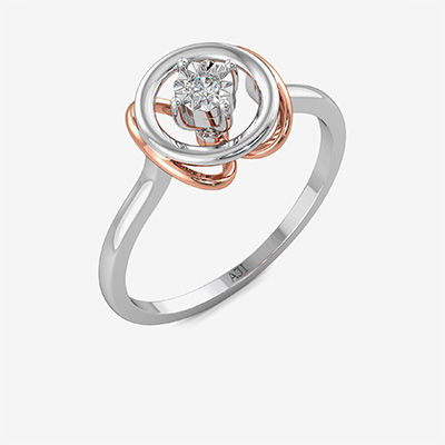 Elegant Floral Platinum Ring alternate view 1