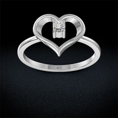 Platinum Heart Embrace Ring alternate view 2
