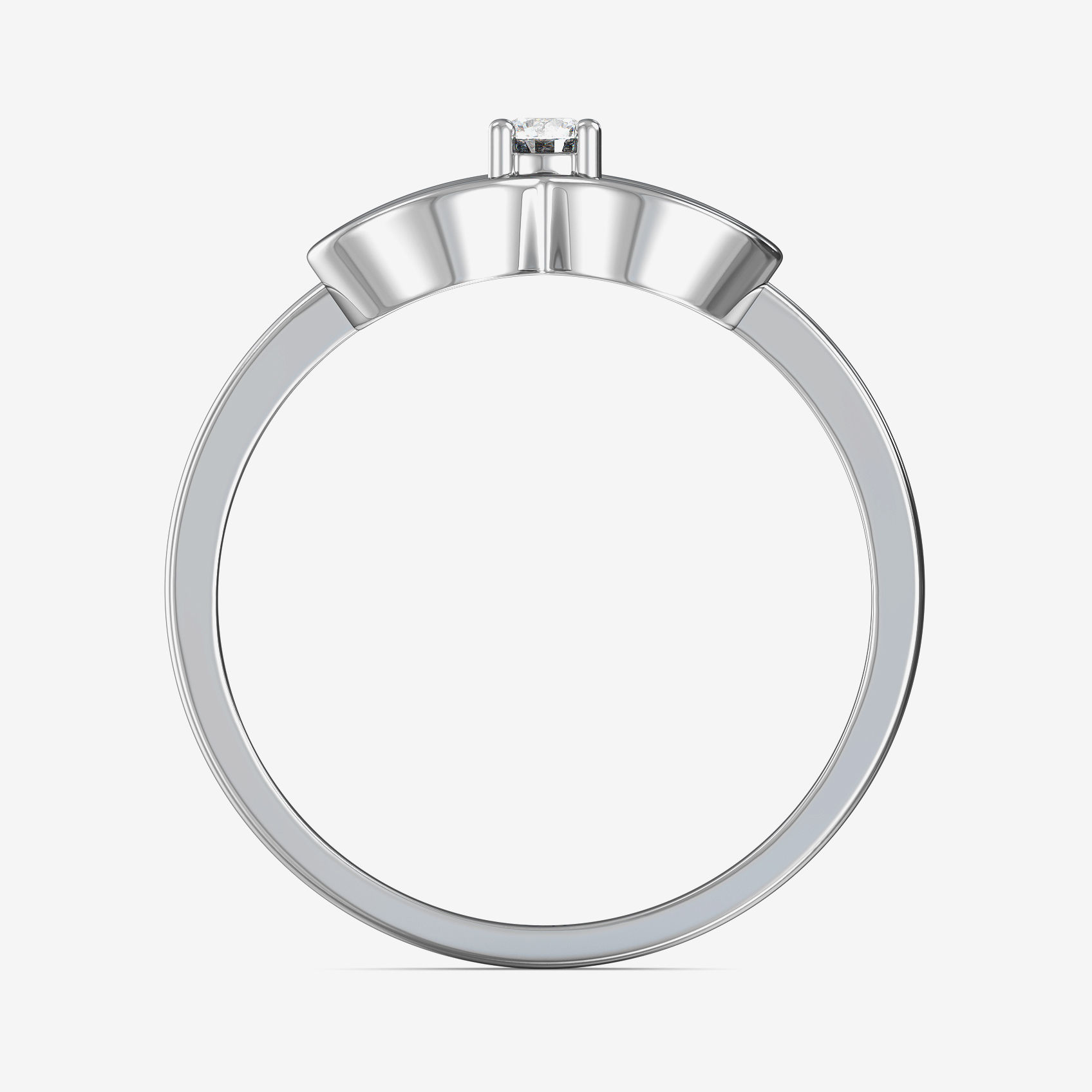 Platinum Heart Embrace Ring image
