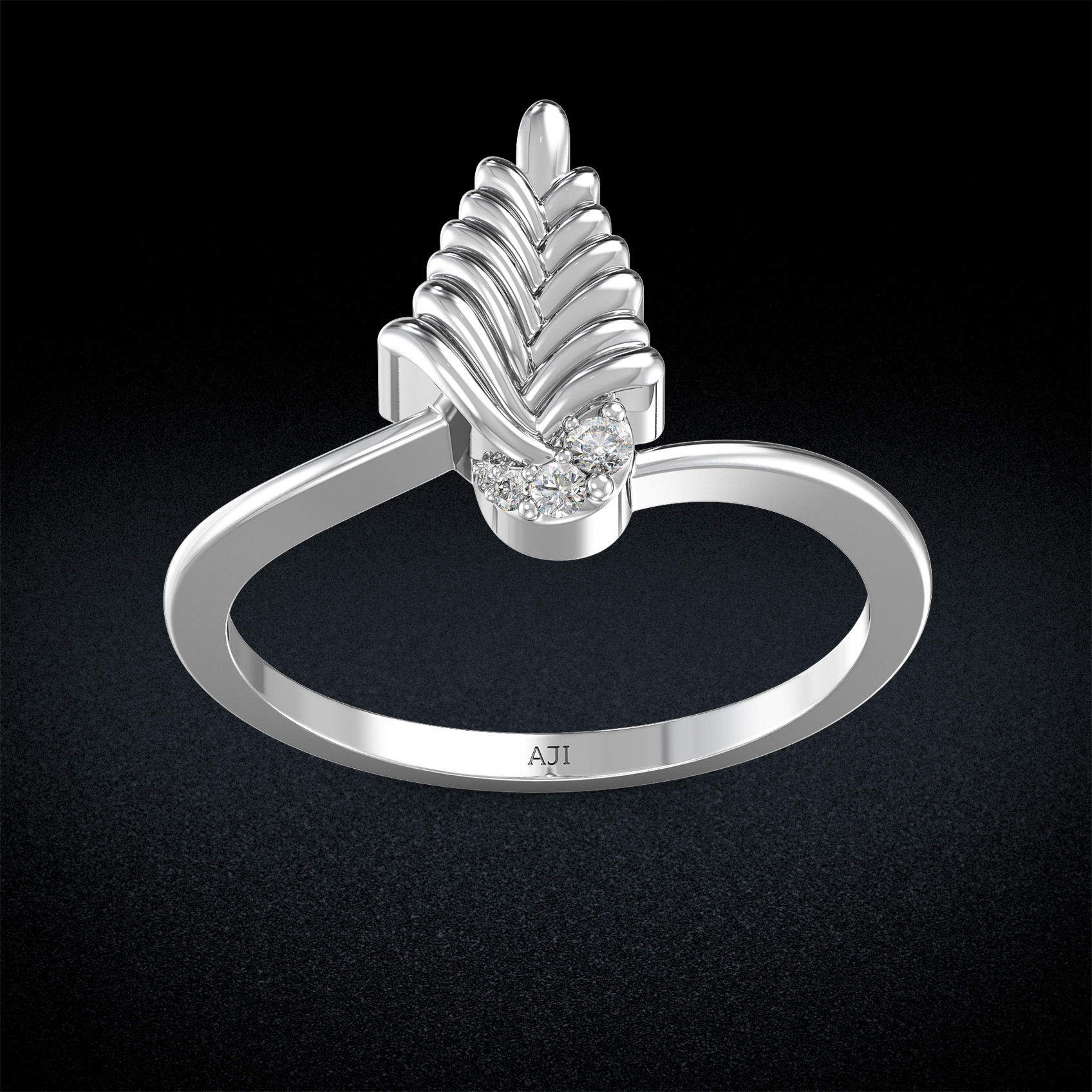 Glitter Platinum Women Ring image
