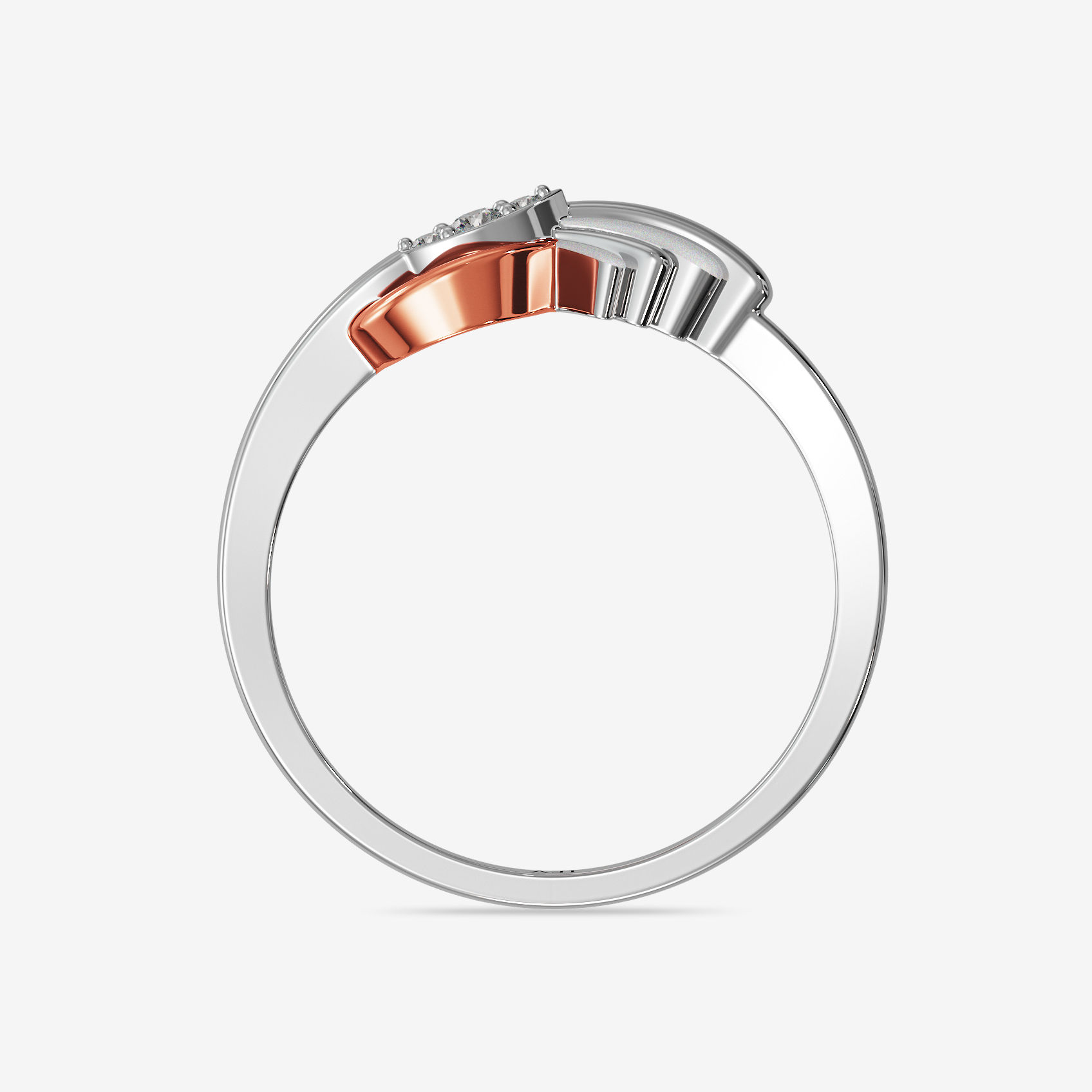 Ornate Leafy Treat Platinum Womens Ring image