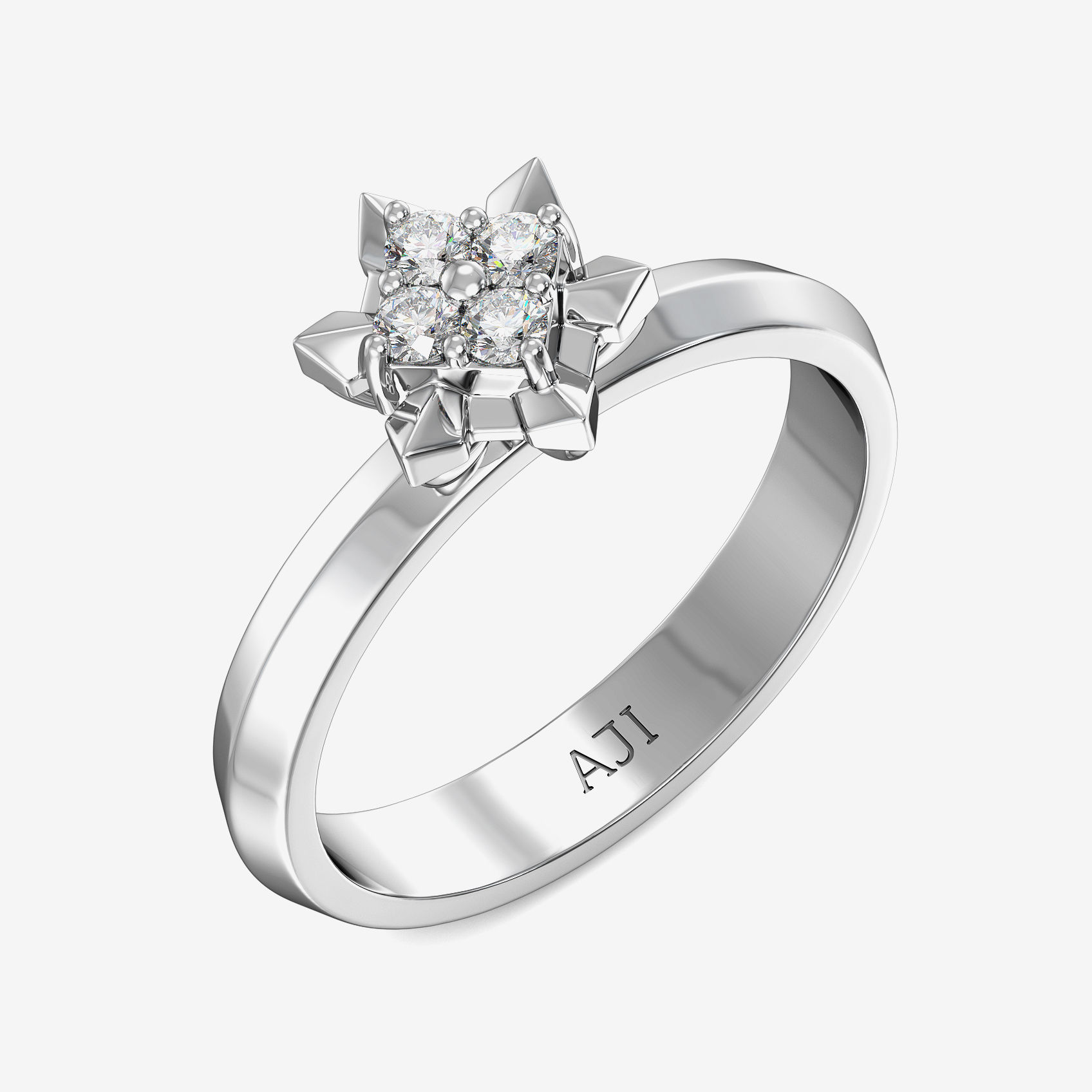 Flowering Joy  Platinum Ring