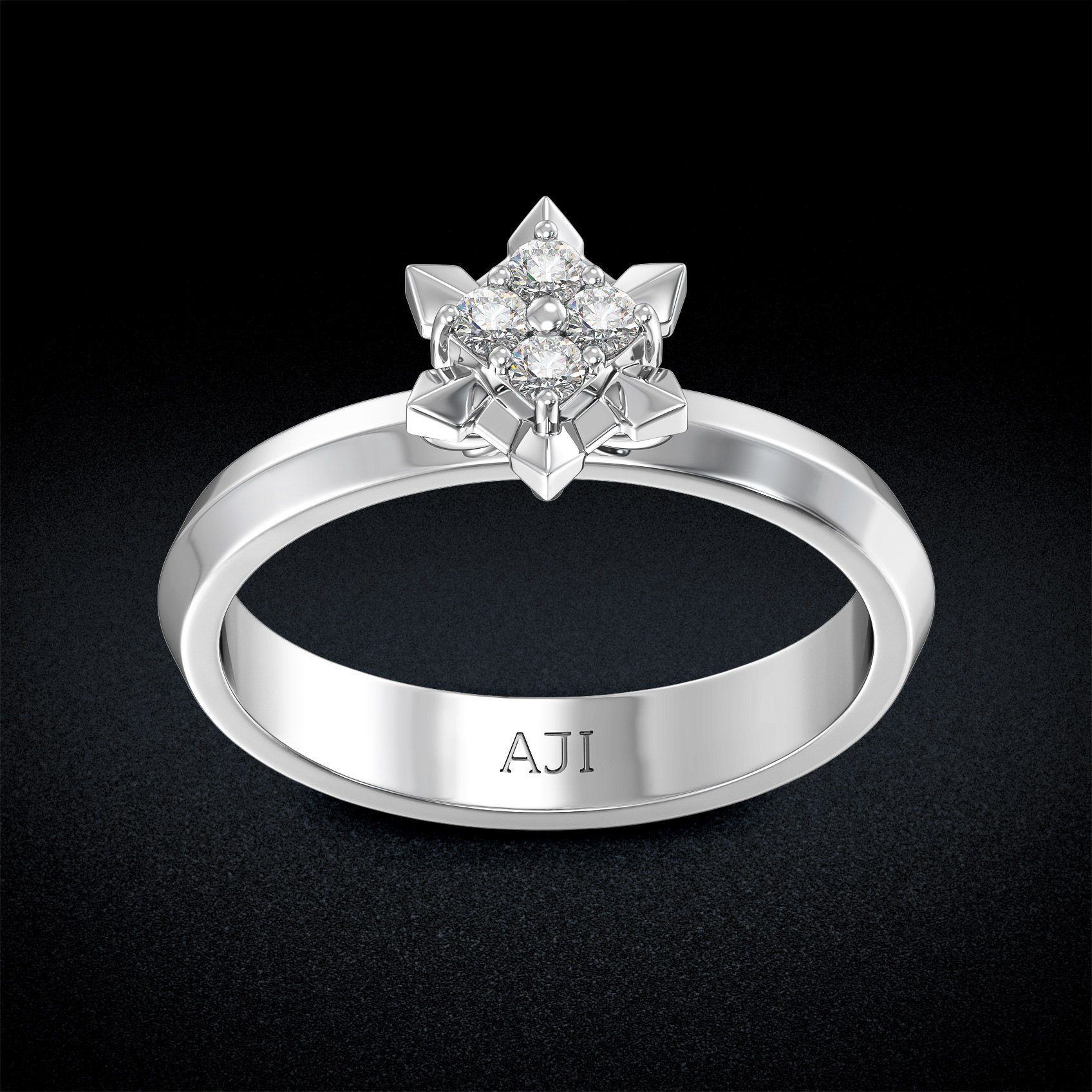 Flowering Joy  Platinum Ring image