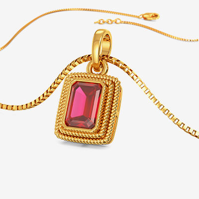 Buy Beautiful Gemstone Rectangle Pendant (DSPP00001158) Online