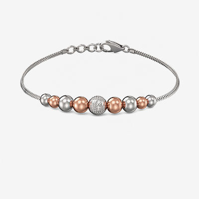 Buy Sophisticated Sphere Design Womens Platinum Bracelet
