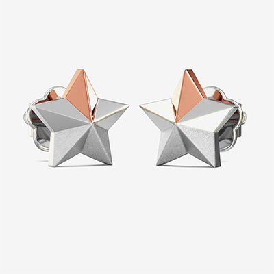 Diamond Earrings Jos Alukkas Silver Buy Platinum Star Stud