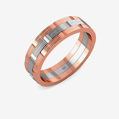Artistic Edgy Mens Platinum Ring alternate view 1