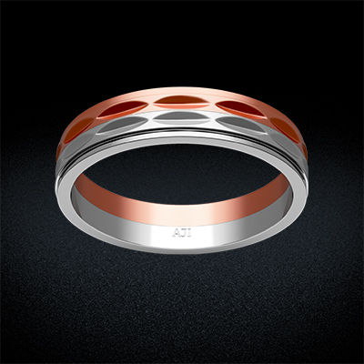 Round Motif Mens Platinum Ring alternate view 2