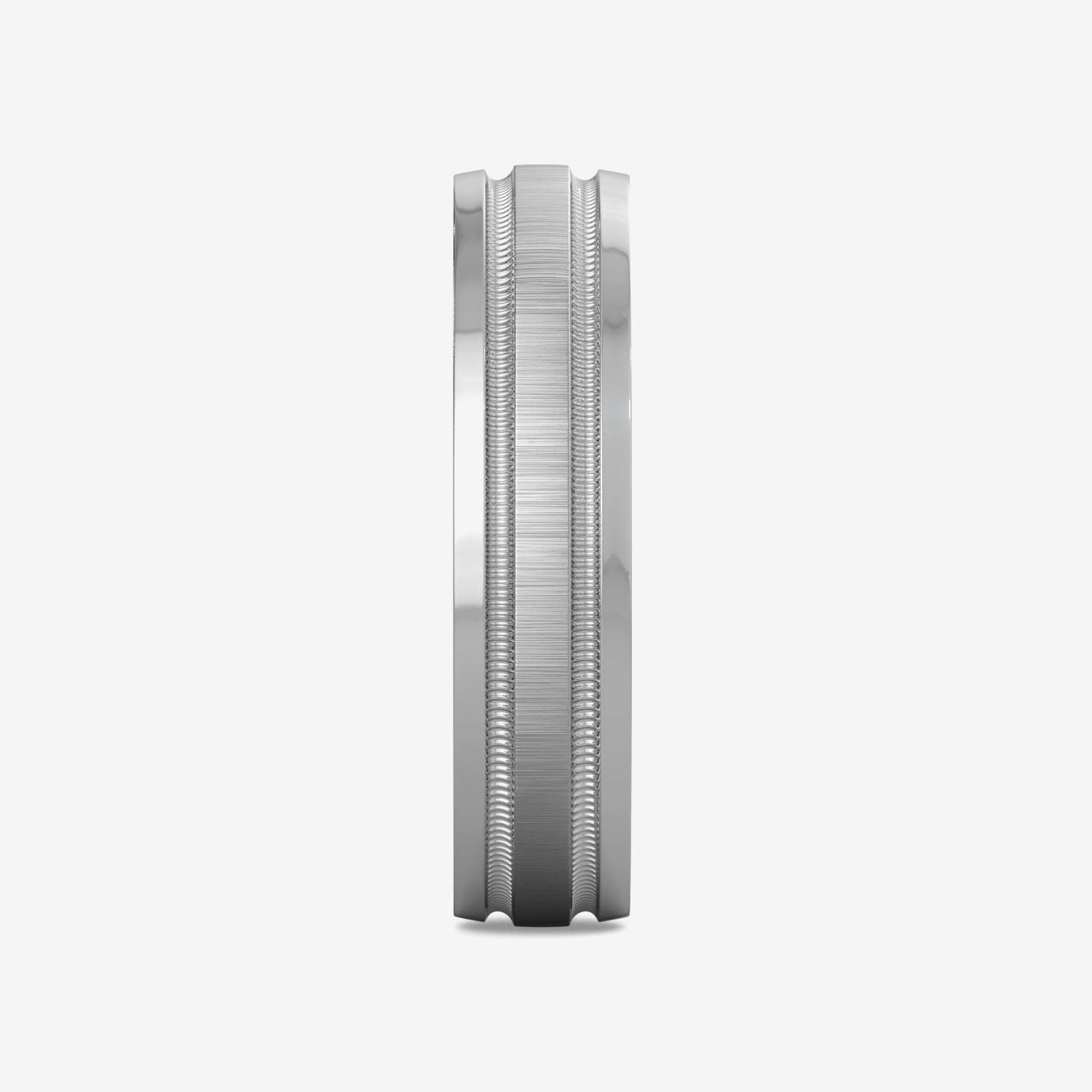Slit Triband Mens Platinum Ring image