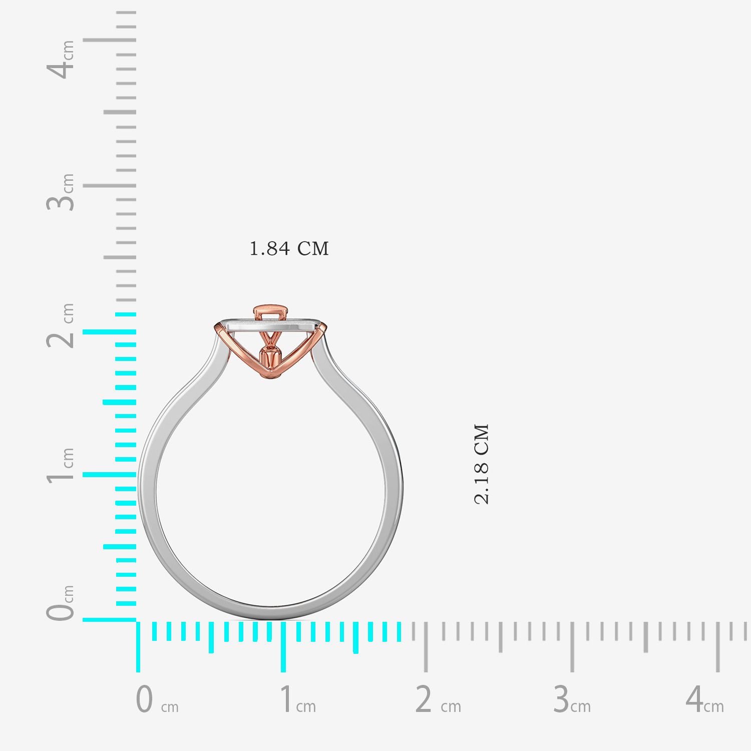 Stylish Sqaure Shaped  Platinum Ring alternate view 3