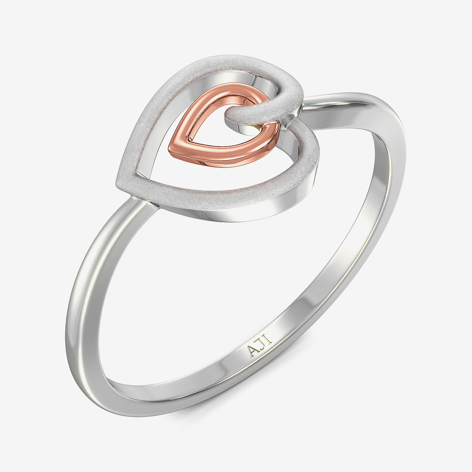Platinum Heart Ring