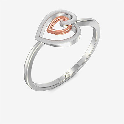 Platinum Heart Ring alternate view 1