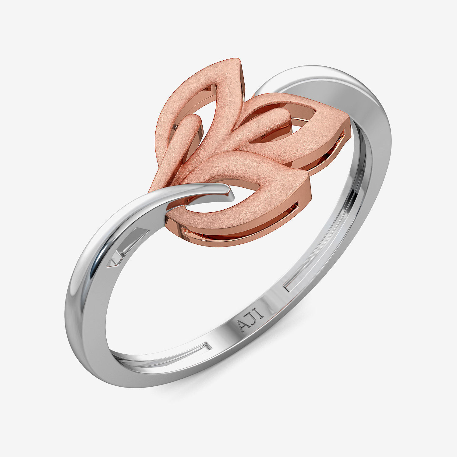 Mesmerizing Leaf Platinum Ring