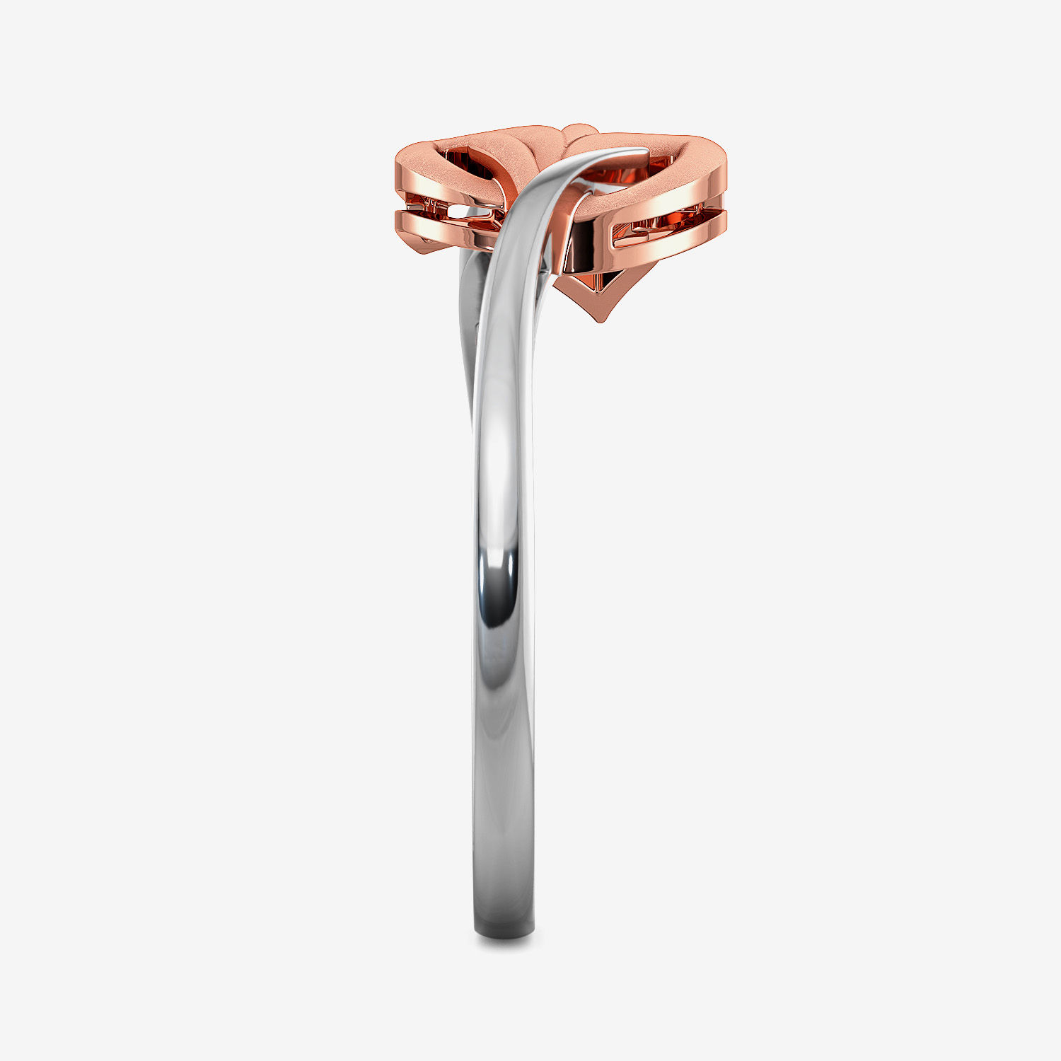 Mesmerizing Leaf Platinum Ring image