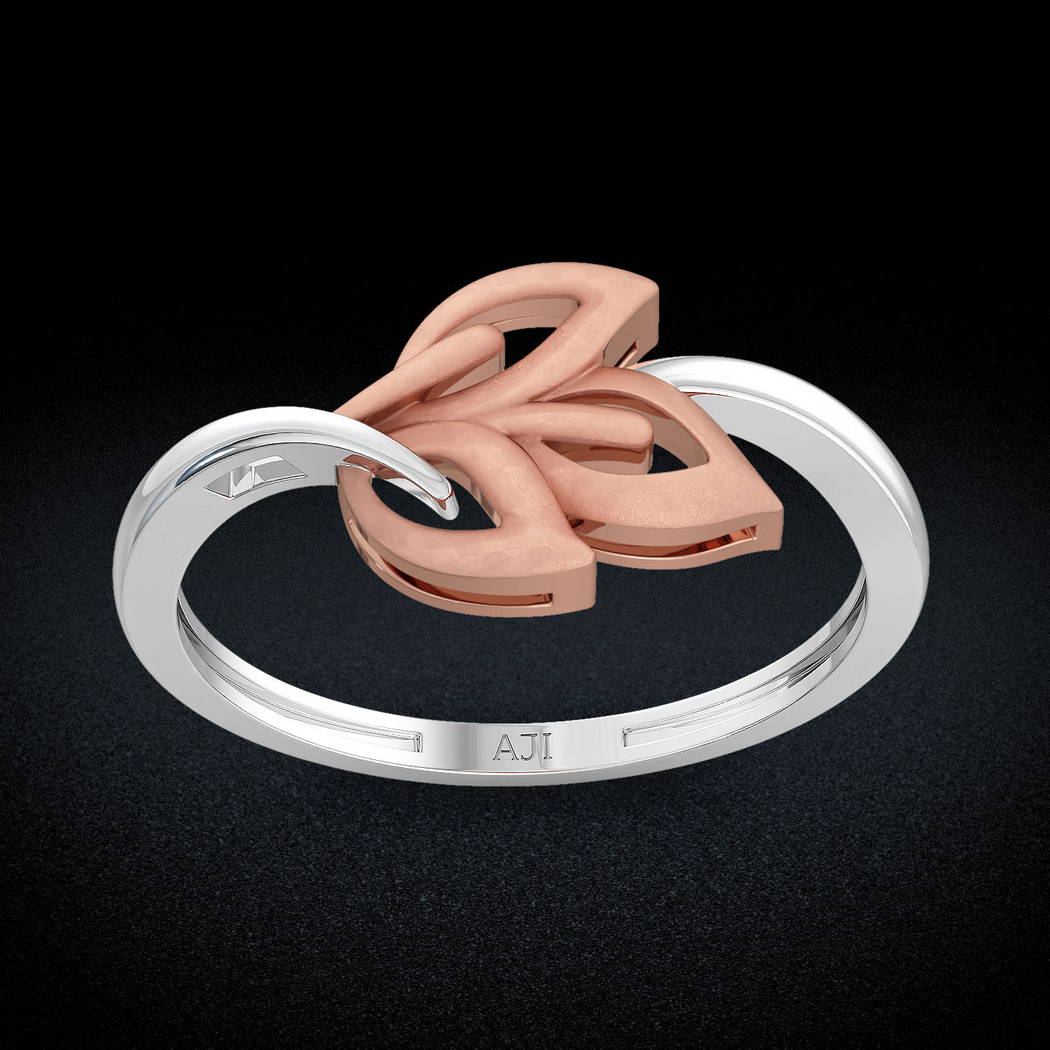Mesmerizing Leaf Platinum Ring image