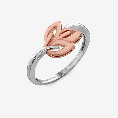 Mesmerizing Leaf Platinum Ring alternate view 1