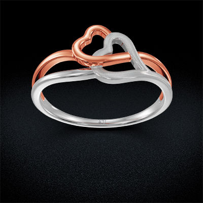 Timeless Heart Intertwine Womens Platinum Ring alternate view 2
