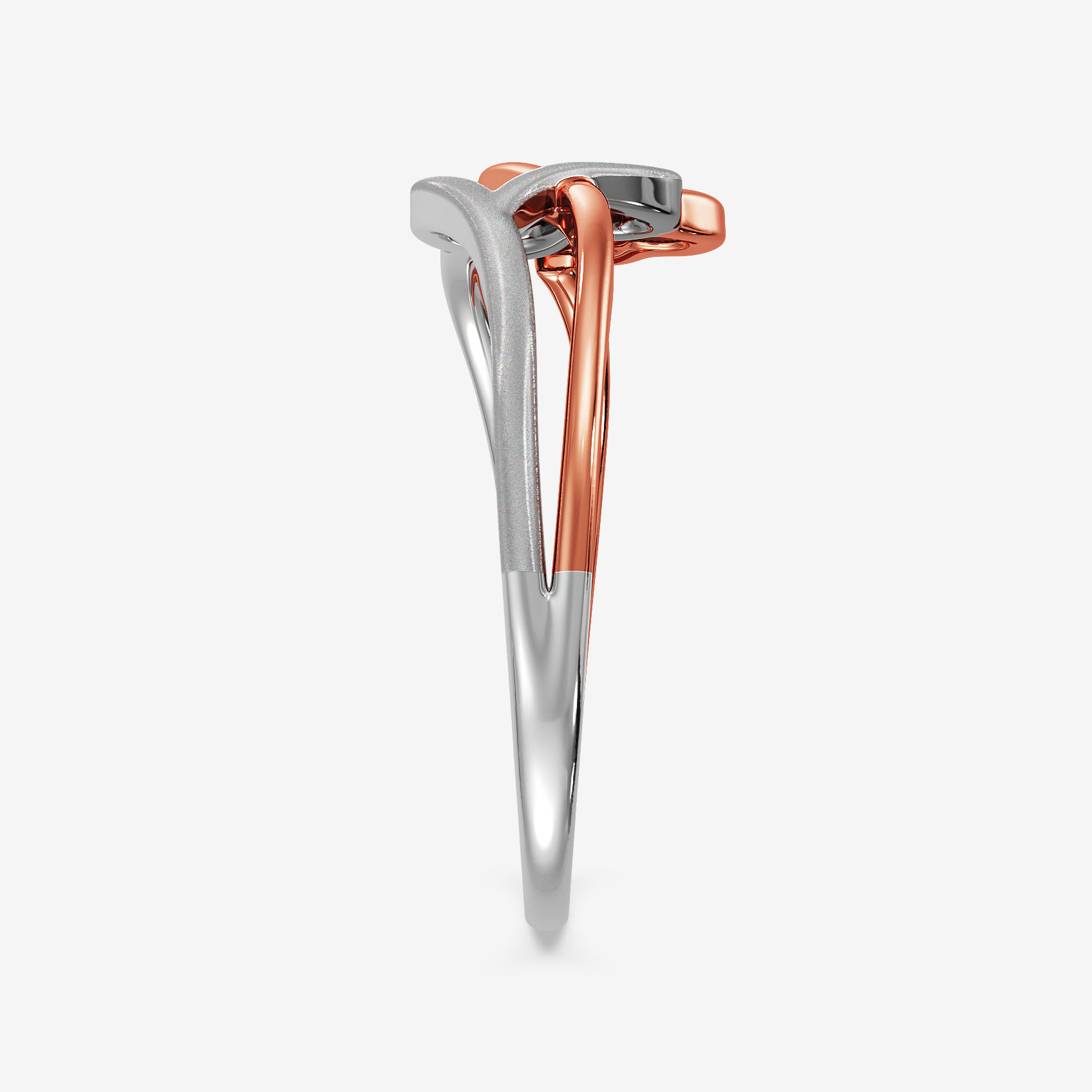 Timeless Heart Intertwine Womens Platinum Ring alternate view 3