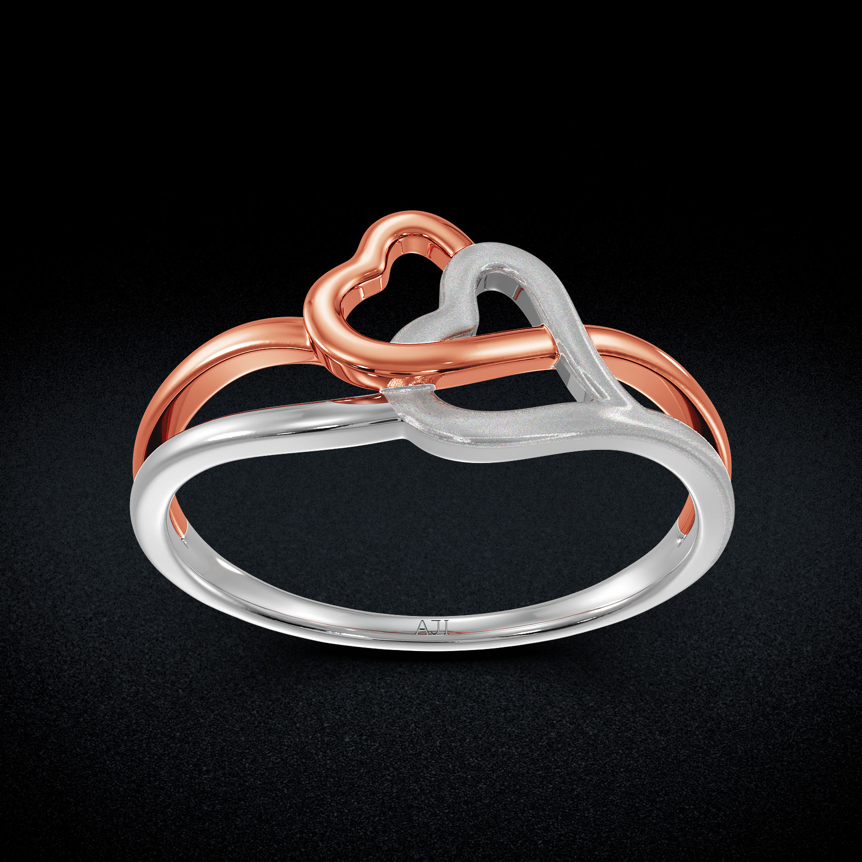 Timeless Heart Intertwine Womens Platinum Ring image