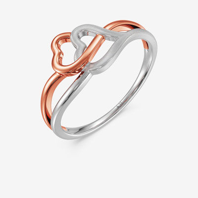 Timeless Heart Intertwine Womens Platinum Ring alternate view 1