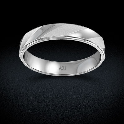Curvilinear Platinum Ring alternate view 2