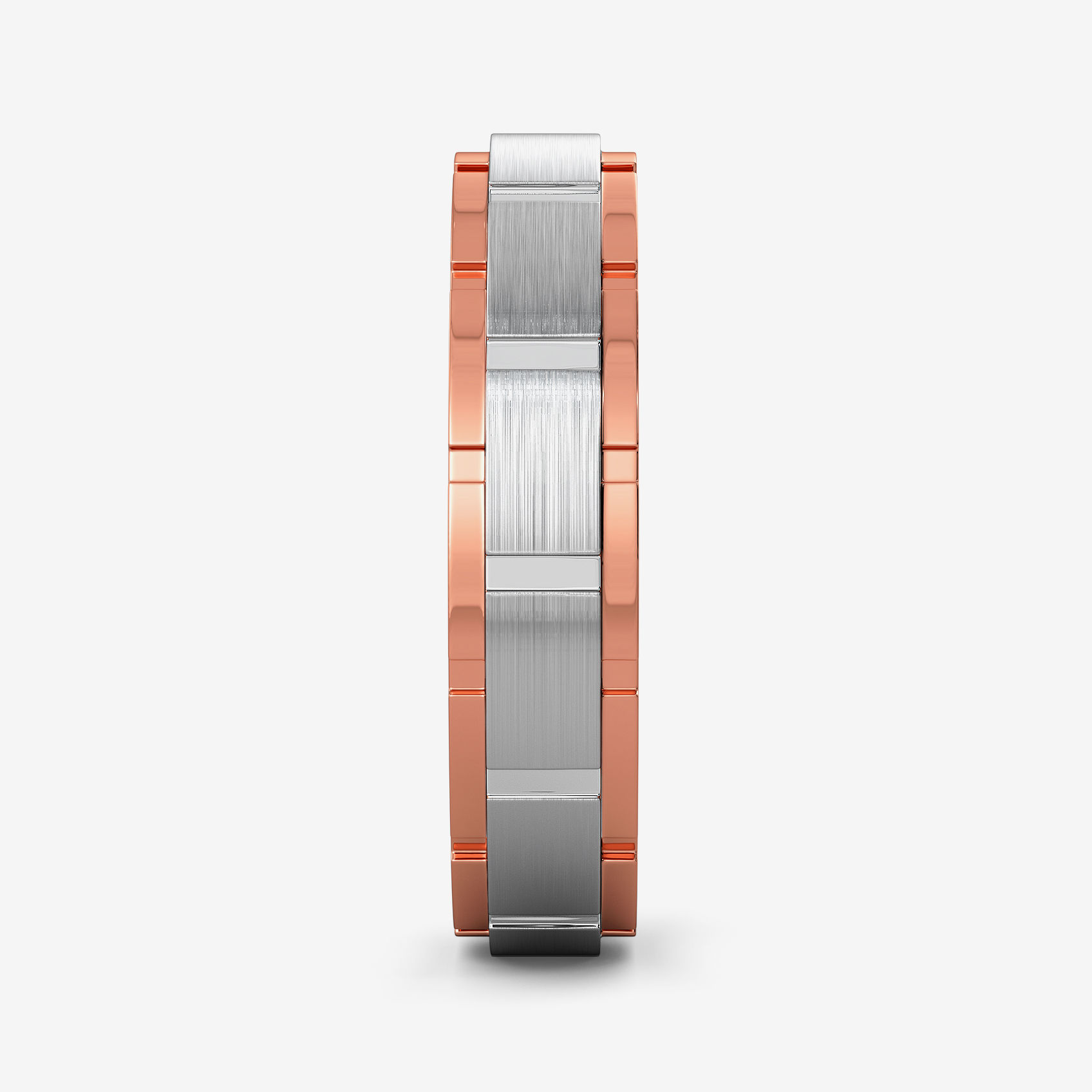 Textured Square Platinum Band For Women alternate view 3