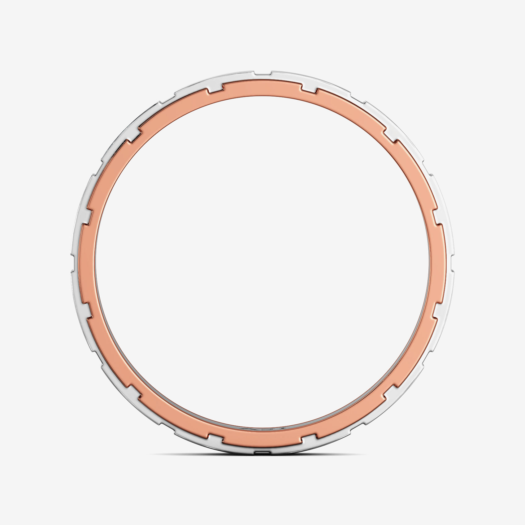 Textured Square Platinum Band For Men image