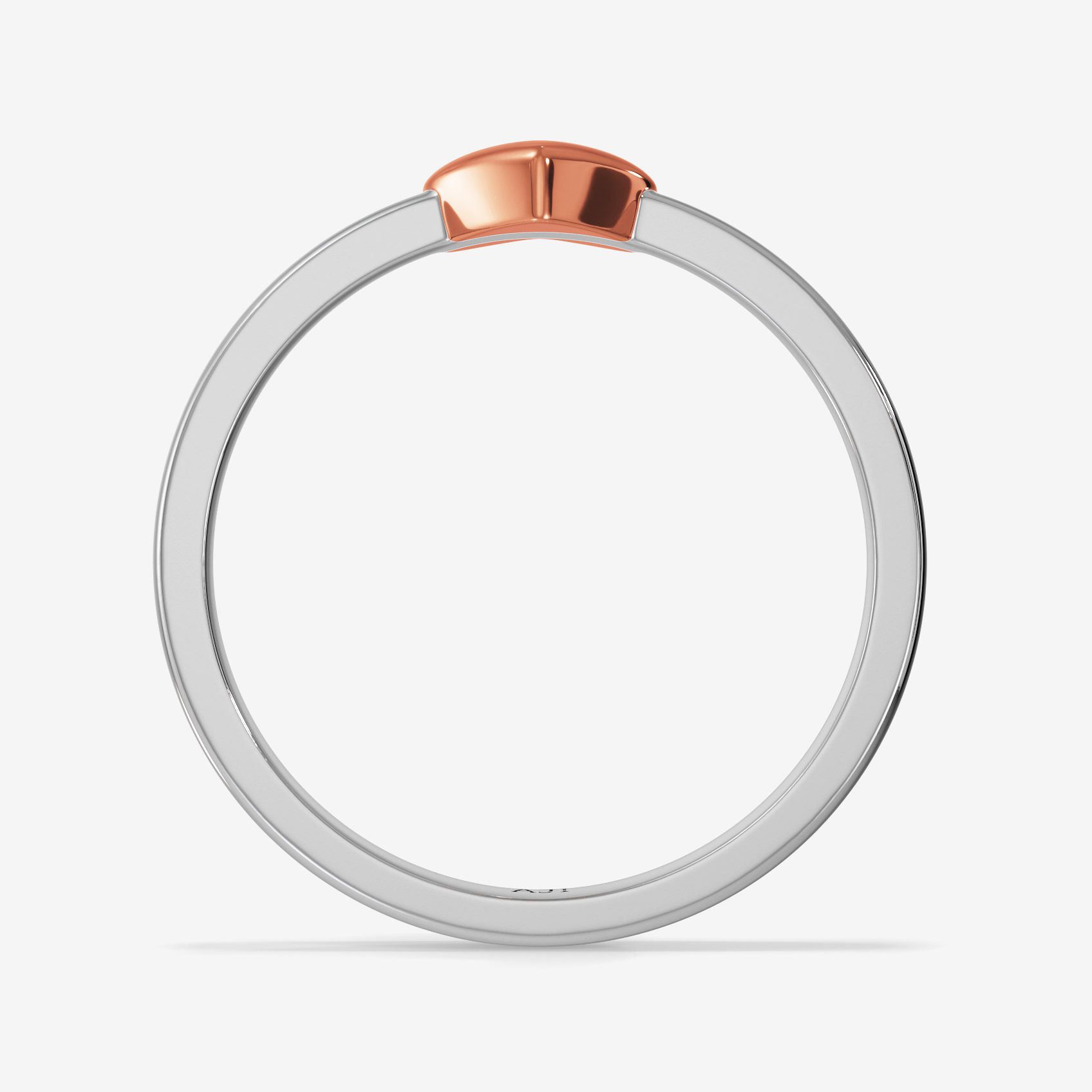 Roselle Heart Platinum Ring alternate view 1