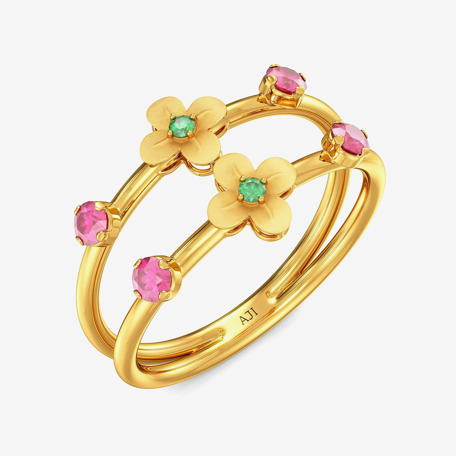 Gemstone Little Floret Ring