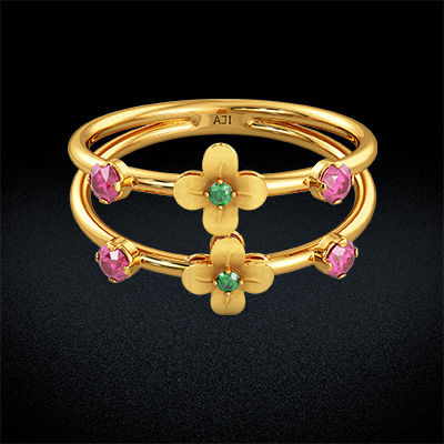 Gemstone Little Floret Ring alternate view 2