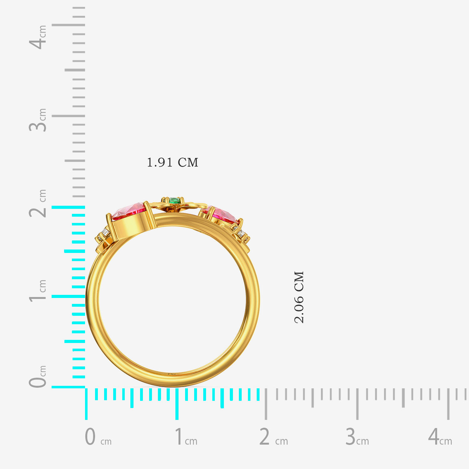 Gemstone Twisted Floral Ring alternate view 3