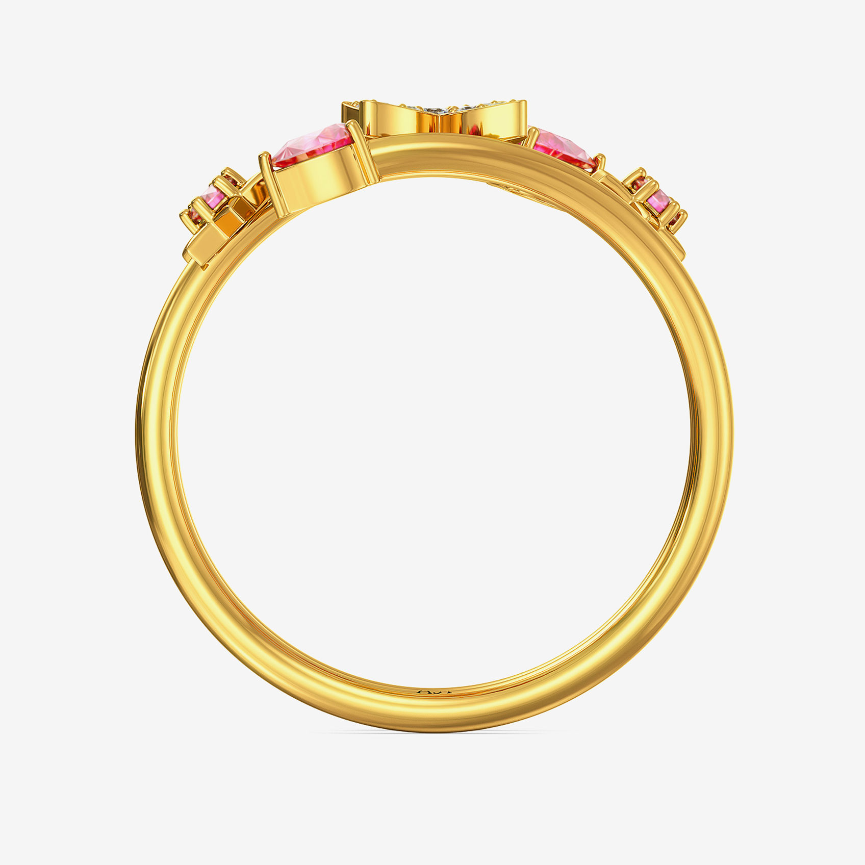 Aesthetic Gemstone Butterfly Floral Twirled Ring image