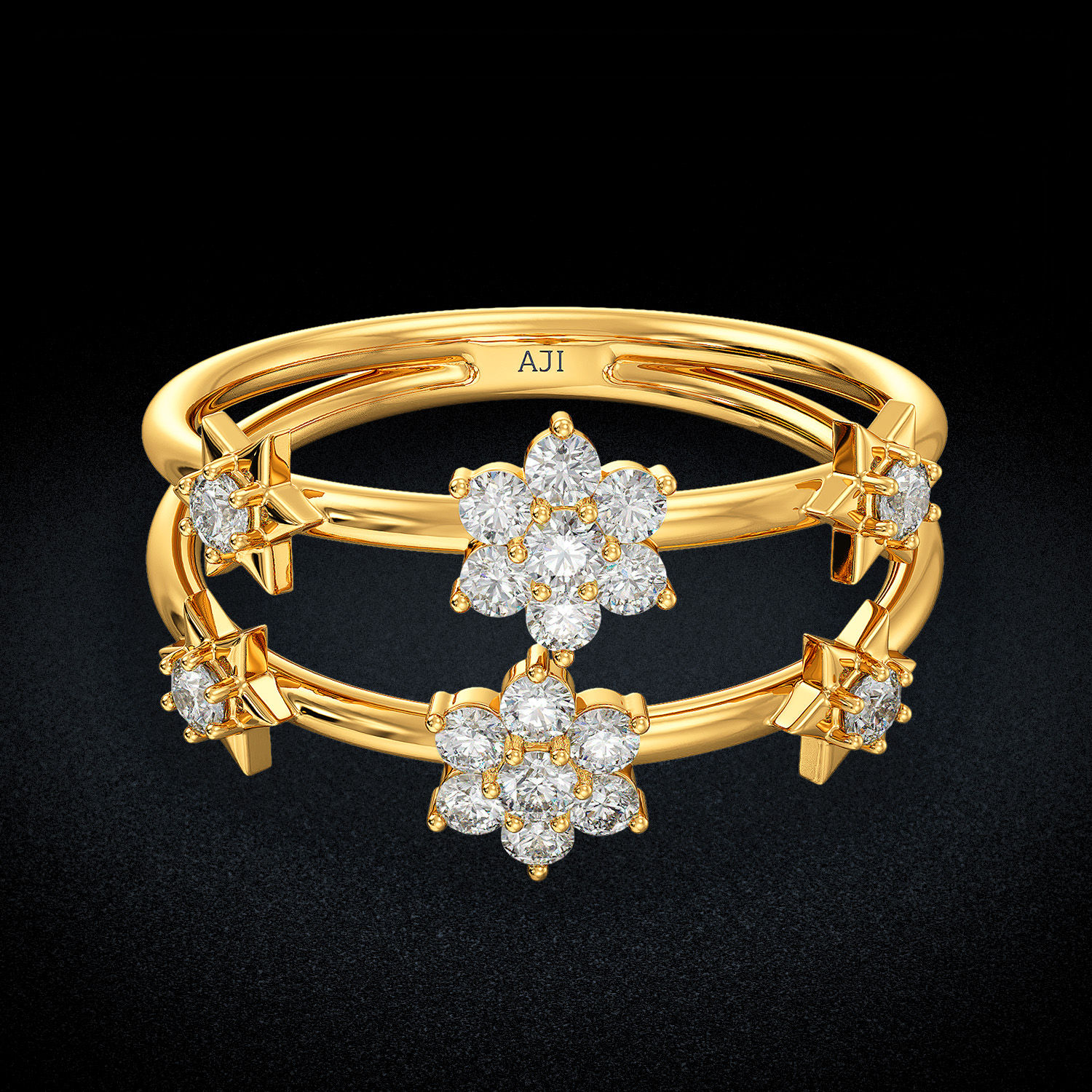 Gemstone Floweret Tiara Ring image