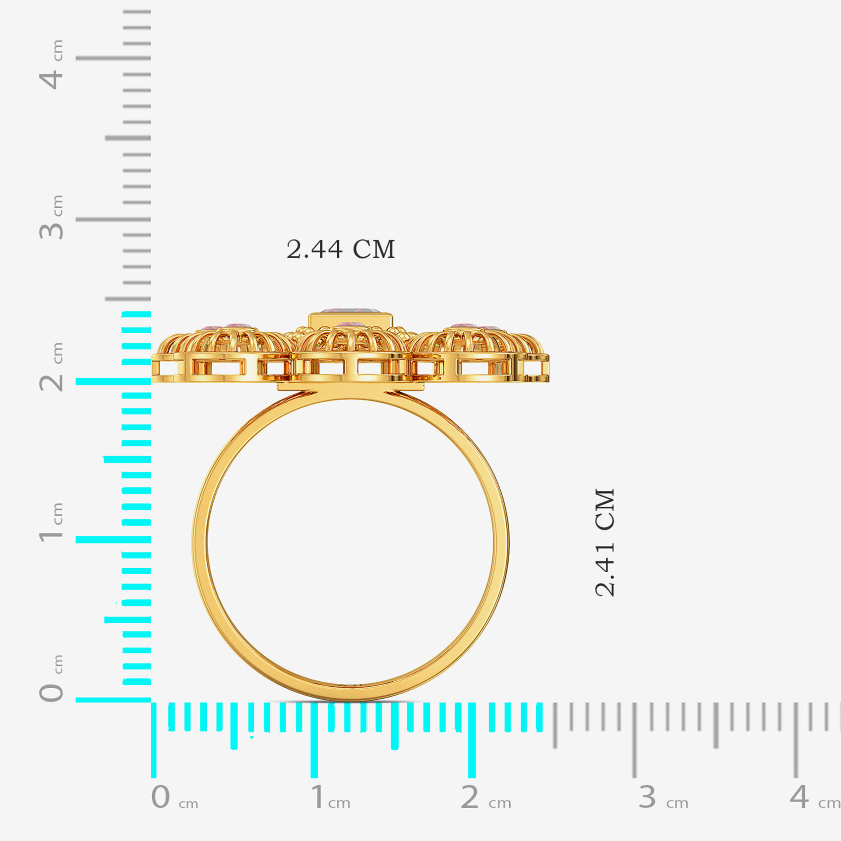 Gemstone Floral Ring image