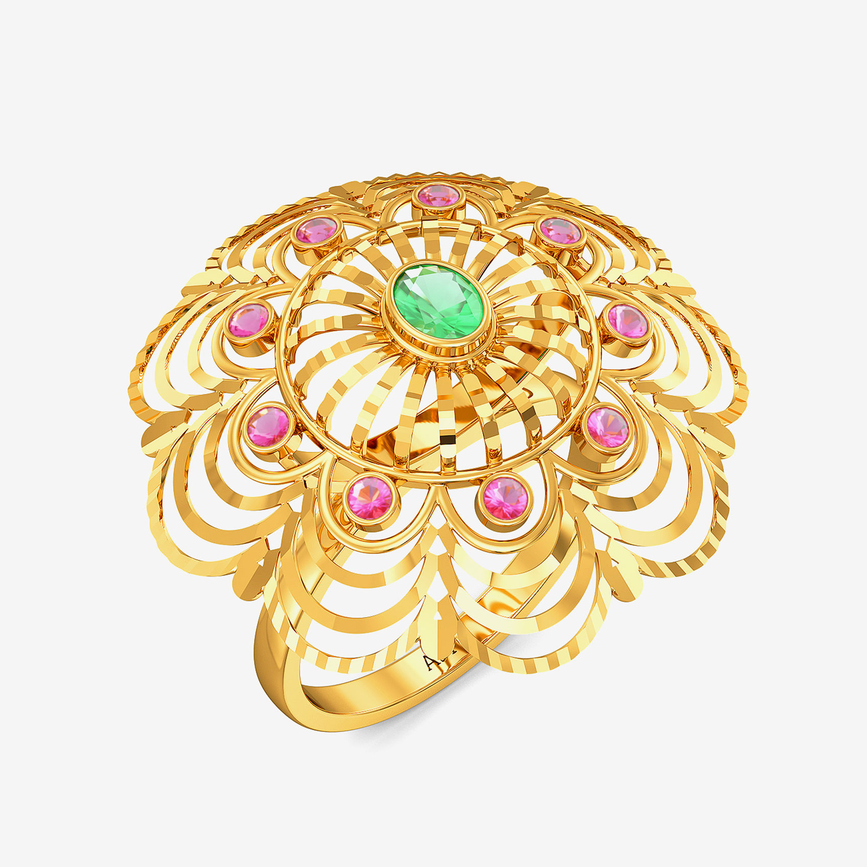 Floral Gemstone Ring