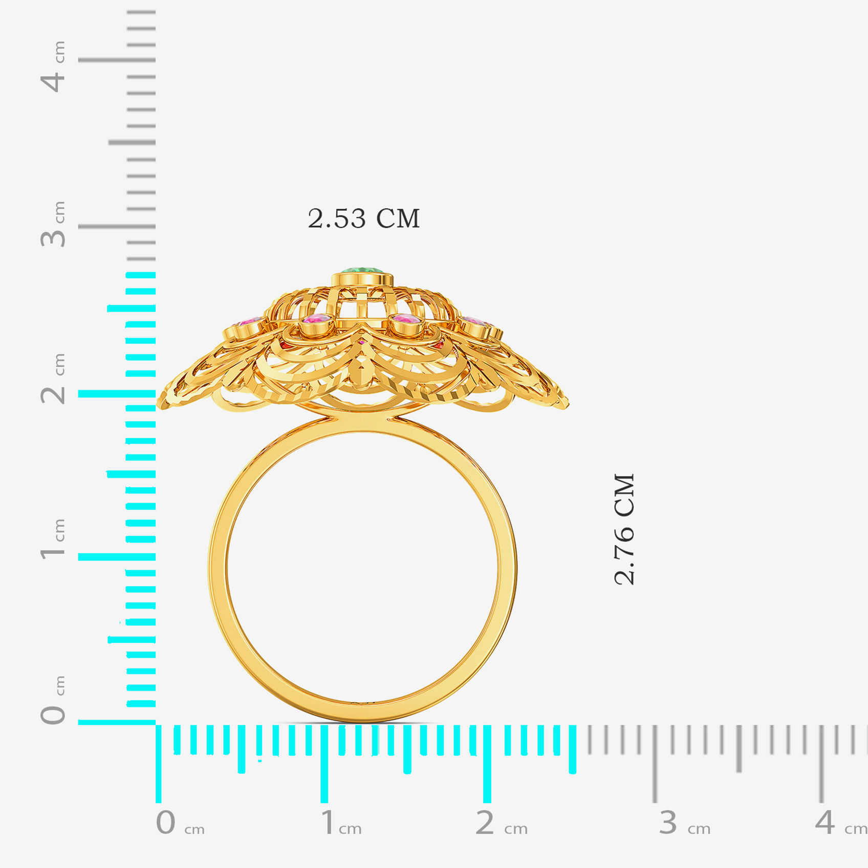 Floral Gemstone Ring image