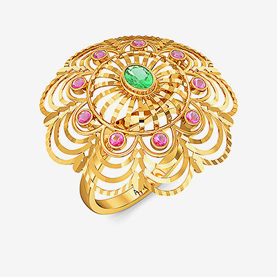 Floral Gemstone Ring alternate view 1