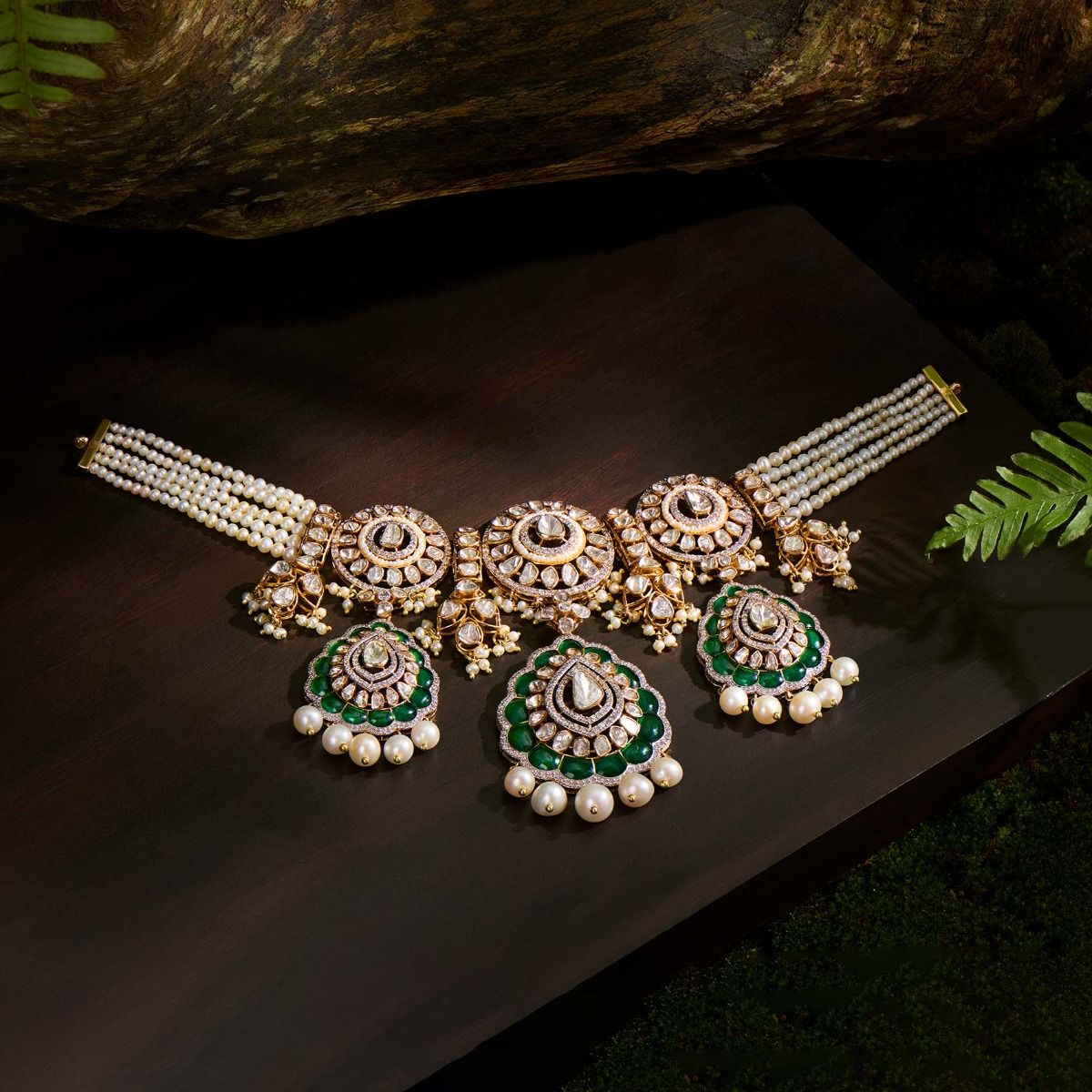 Uncut Diamond Necklace Sets Joyalukkas Uncut Diamond Alukkas