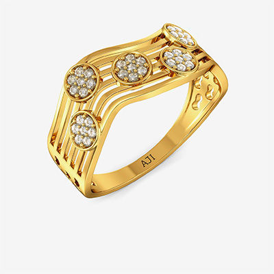 Fabulous Uncut Crystal Floret Designer Ring alternate view 1