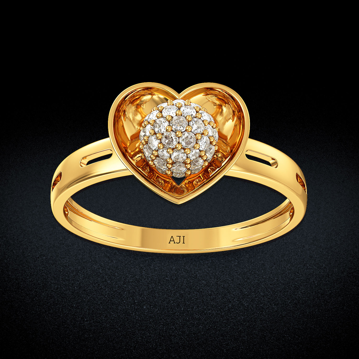 Crystal Heart Core Stunning Ring image